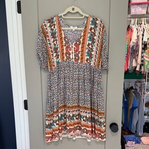 Umgee Multicolor Boho Dress